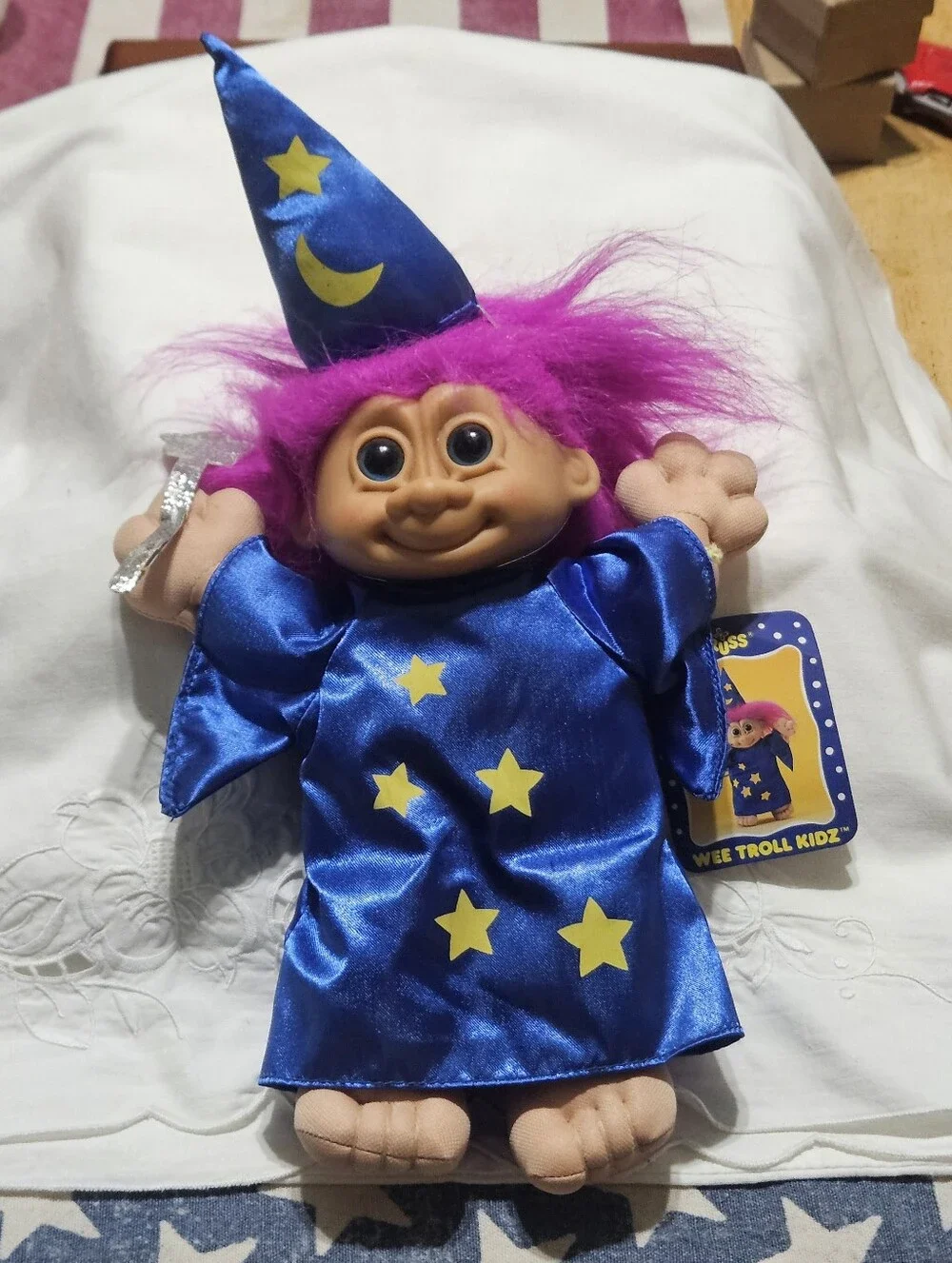 Russ Wizard Troll Plush Doll Pink Hair